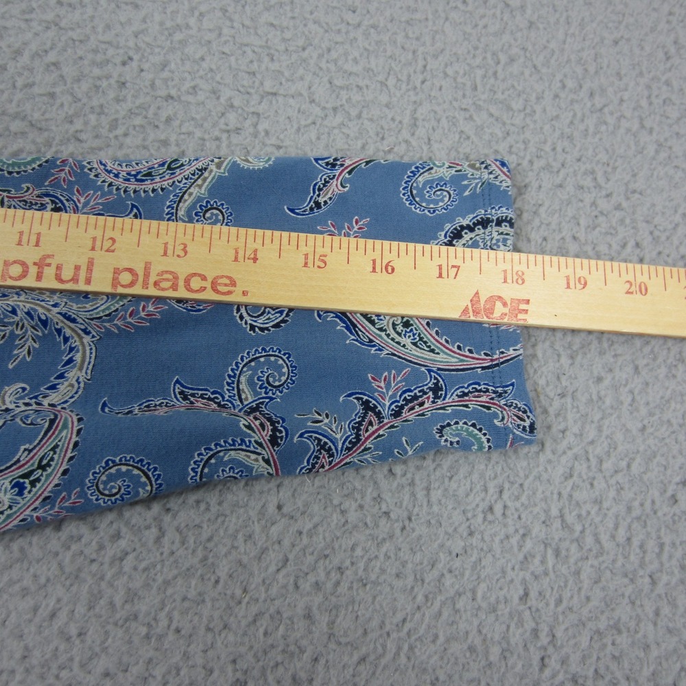 J. Jill Shirt Womens Large Blue Paisley Pima Cotton 3/4 Sleeve comfy casual - Picture 8 of 9